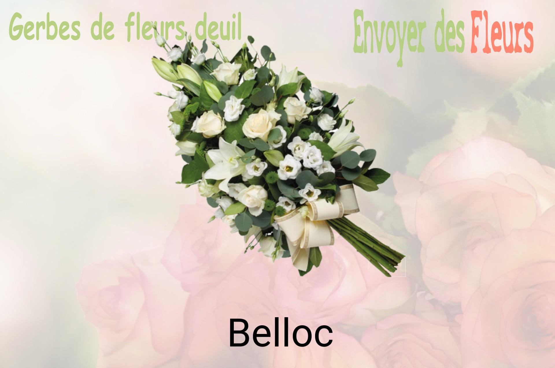 Gerbe de fleurs de deuil livrée à Belloc